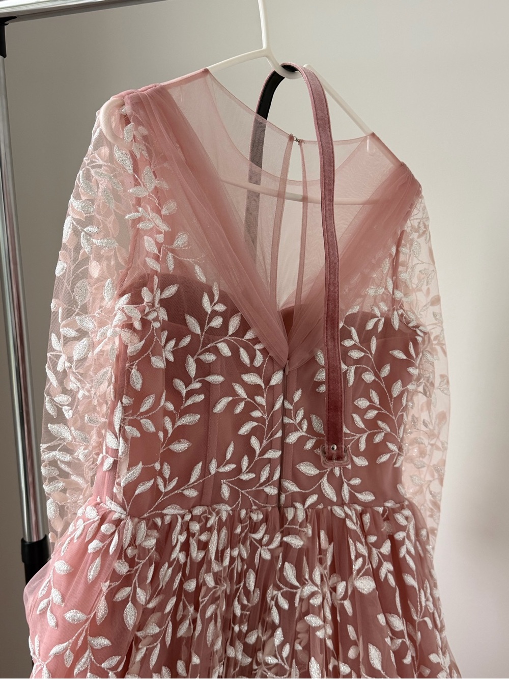 Teuta Matoshi Blush Pink Floral Maxi Gown - Picture 6 of 13